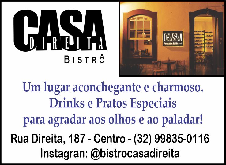 Aqui Tem Turismo - Bistrô Casa Direita - Tiradentes